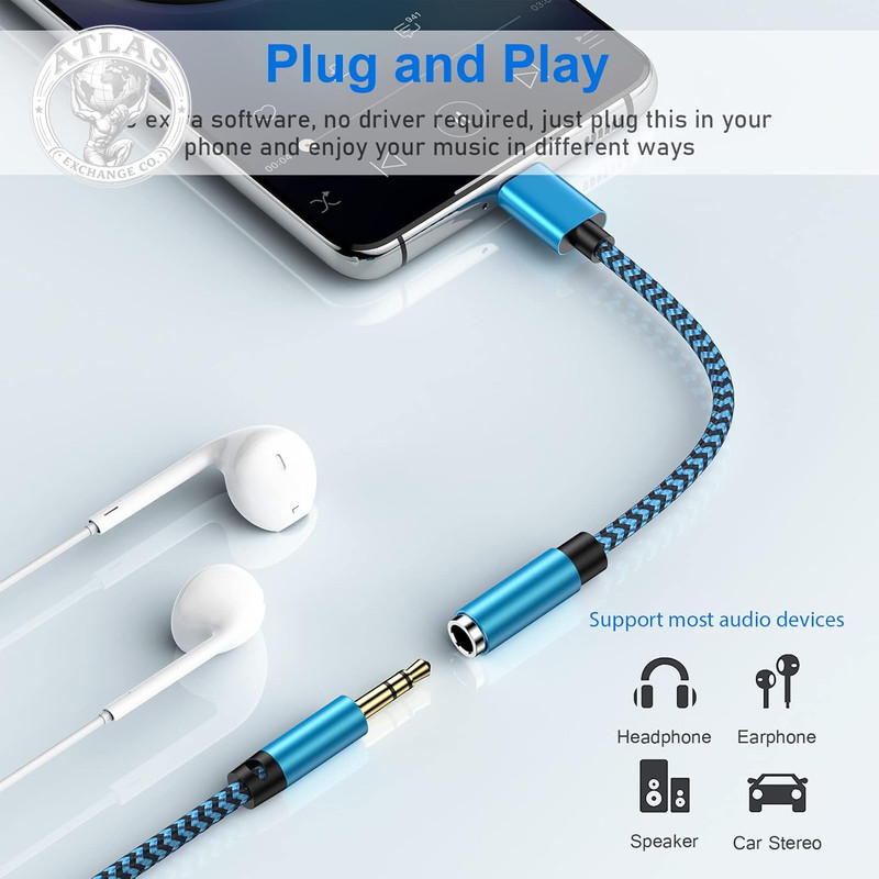 USB Type C to 3.5Mm Headphone Jack Adapter 2-Pack USB C to Aux Female Audio Dong gallery