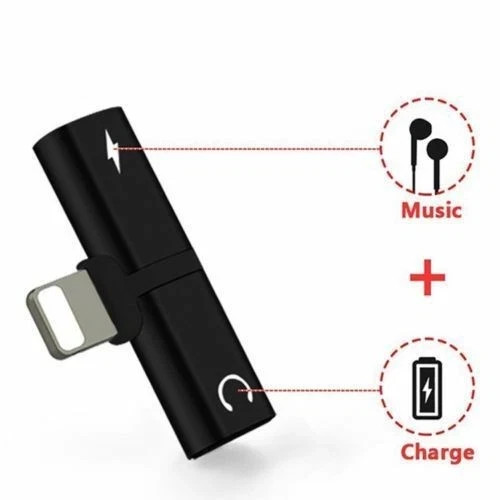 2in1 Adapter Audio and Charger Splitter for iPhone X XR 11 12 13 14, 15 Pro Max