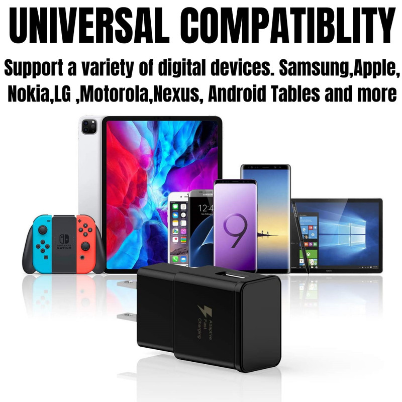 5 Pack Adaptive Rapid Fast Charging Wall USB Charger Adapter US Plug For Samsung gallery