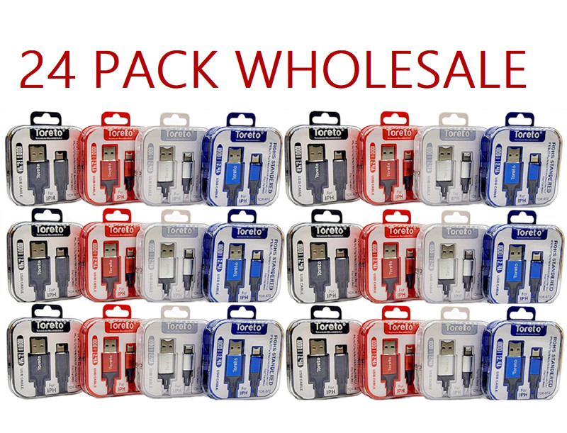 24 x Pack 3ft. iPhone OEM Original USB Charger Cable 5 6S 7 8 XS Free Shipping