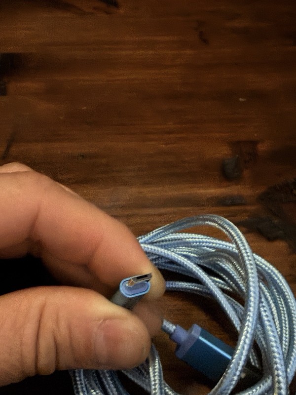 Light Blue Micro USB 8ft Charging Cable (Cable Only) Super Long Fabric Braided gallery