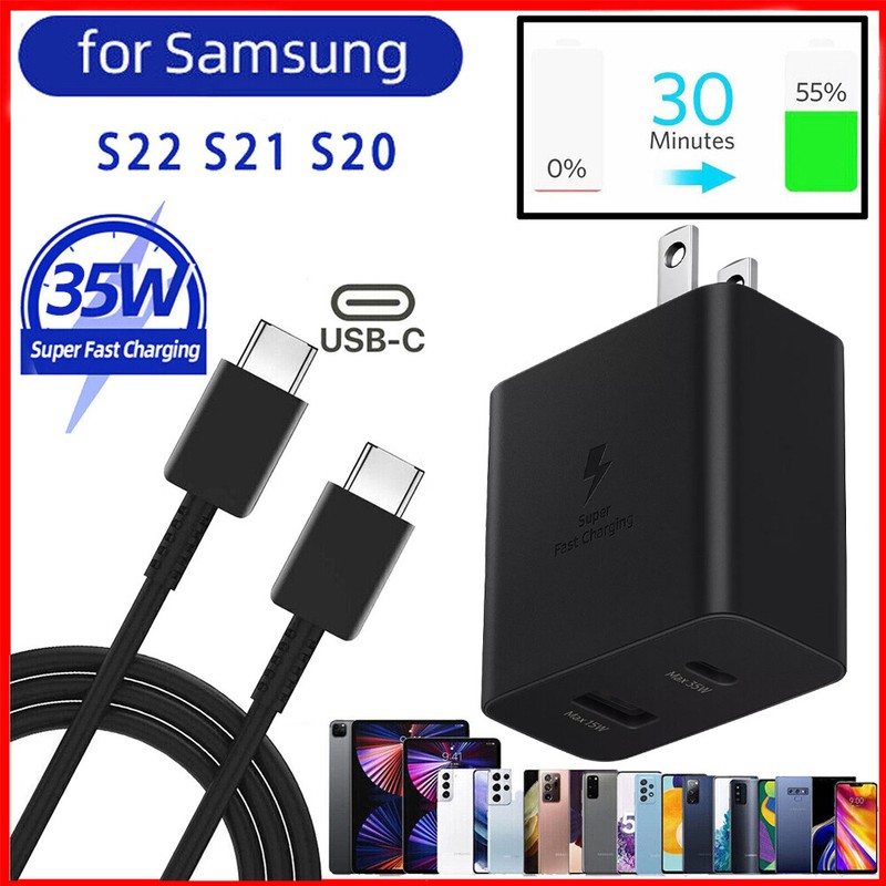 35WSuper Fast Charger Duo Wall Charger USB-C Type C&Cable For Samsung for huawei gallery