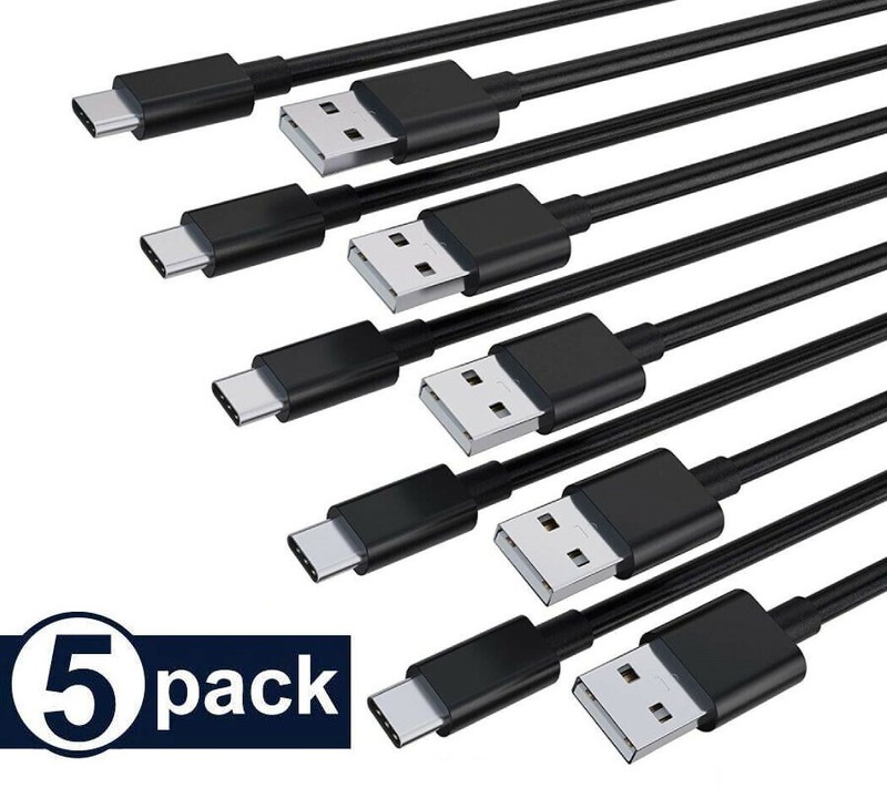 5X 6FT USB C Type-C Cable Fast Charger Type C 3.1 Data Sync Charging Cable Cord