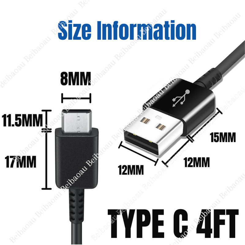 For Samsung Galaxy Android Fast Wall Charger Adapter with Type-C Data Cable Lot gallery