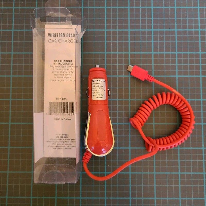 Wireless Gear Micro USB Car Charger For Use With Micro USB Devices Red gallery
