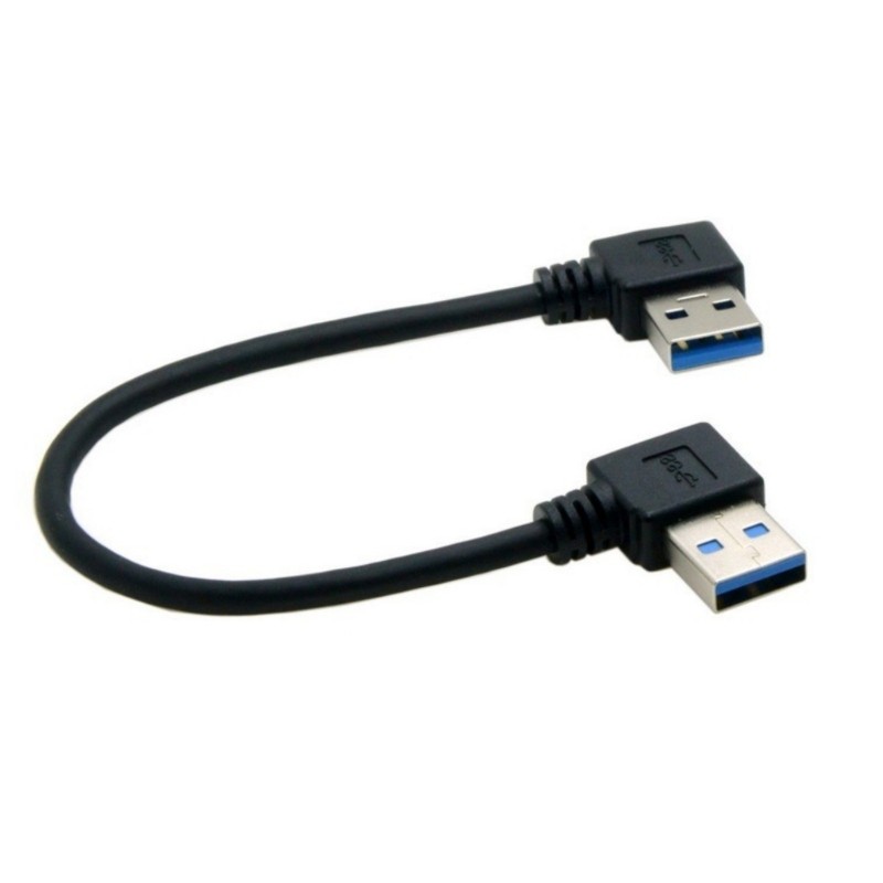 90 Degree USB 3.0 Type A Male to Male Extension Cable Cord for Tight Space