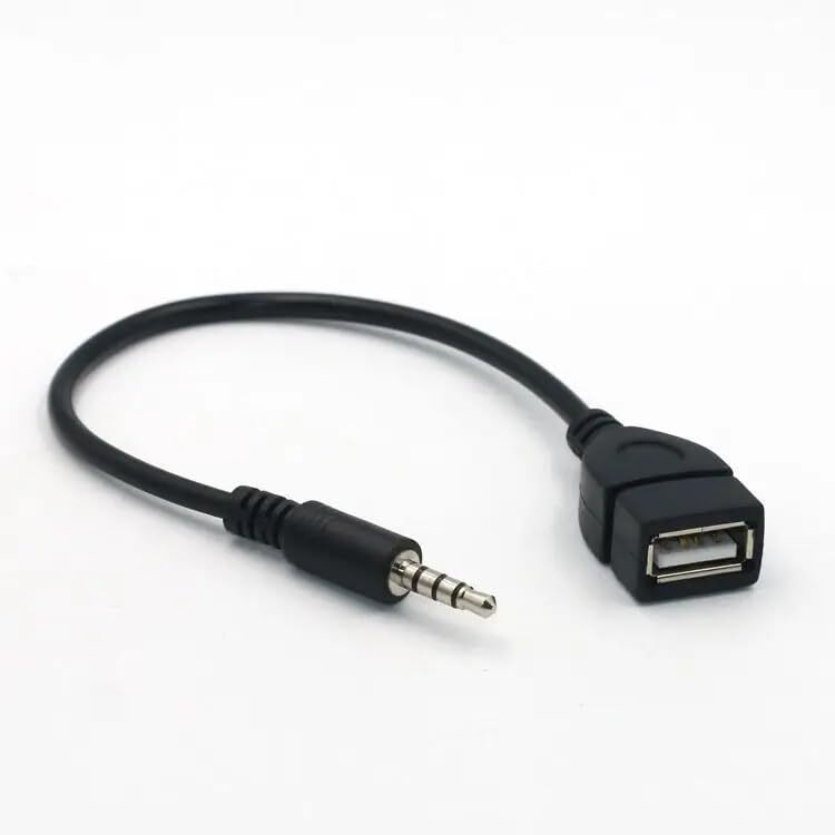 2x 3.5mm Male Audio Jack Plug to USB 2.0 Female Converter Cord for Playing Music gallery