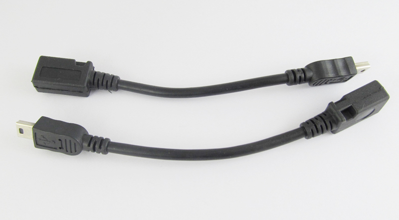 10pcs USB Mini 5pin A Male To Micro 5pin B Female Jack USB Adapter Cable 12cm gallery