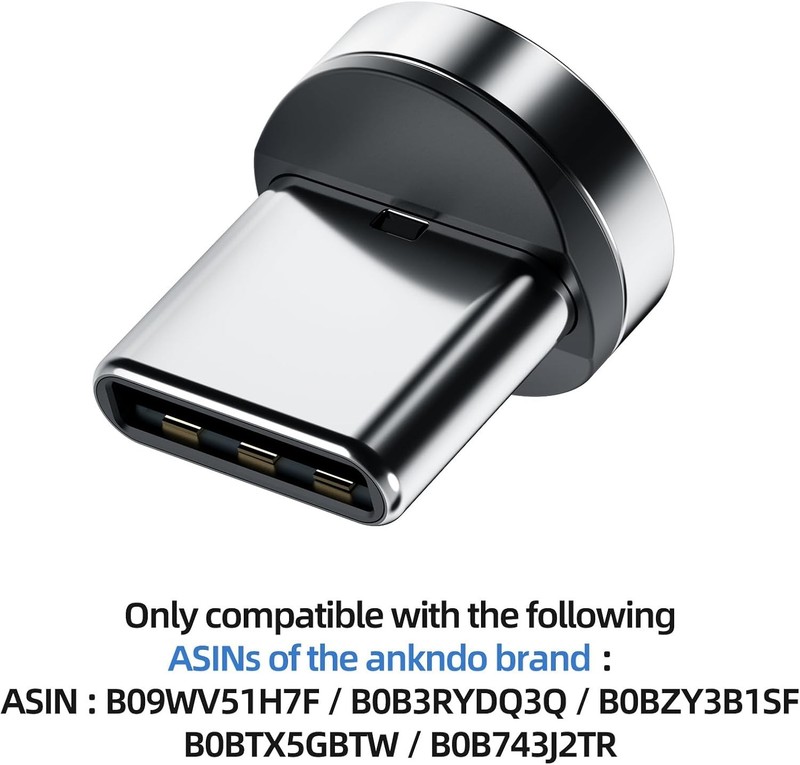 Magnetic Connector Tip Heads [4-Pack] USB C Magnetic Adapter Compatible with 7Pi gallery