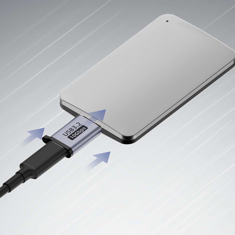 10Gbps Micro B USB 3.2 to USB C Female Adapter Keychain Design for Hard Disk gallery