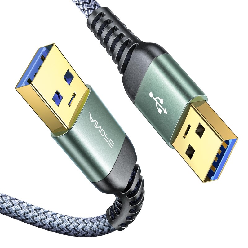 USB 3.0 A to A Male Cable Never Rupture Double End USB Cord Hard Drive 3.3Ft