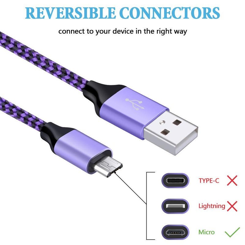 Ailkin Micro Usb Cable 5pack 6ft High Speed Nylon Braided Android Charging Cable gallery