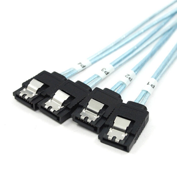 SFF-8643 Mini SAS HD Target to 4 SATA 7pin Host Hard Disk Data Server Raid Cable gallery