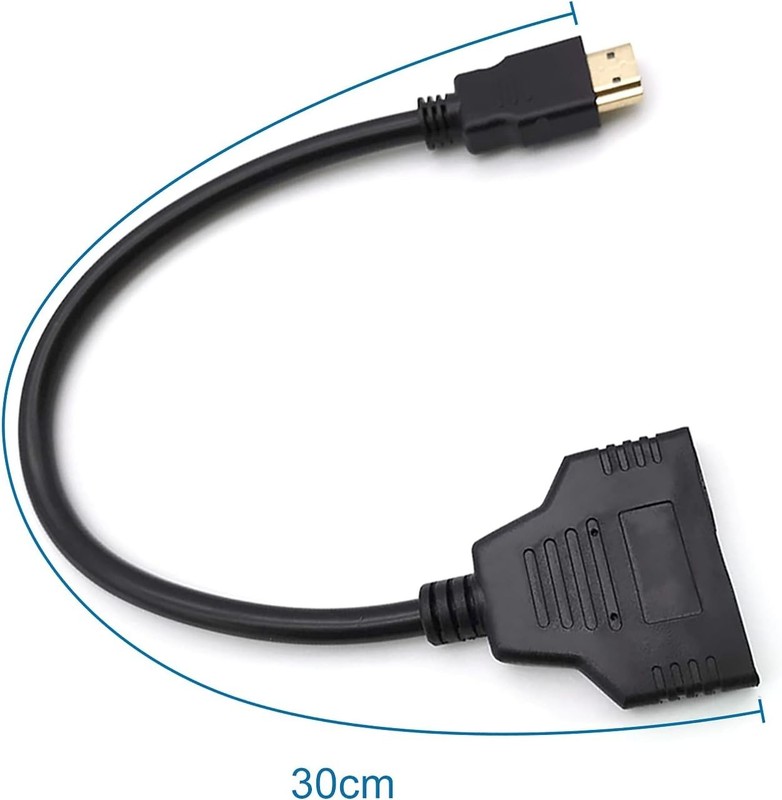Dual HDMI Splitter Adapter for Seamless Video Mirroring - Perfect for Home Use gallery