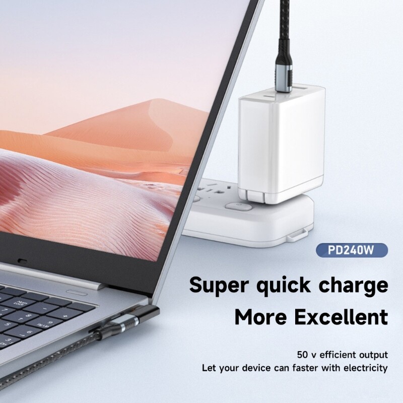 Type C Extender Male to Female Adapter 240W Power Delivery 40Gbps Data Transfer gallery