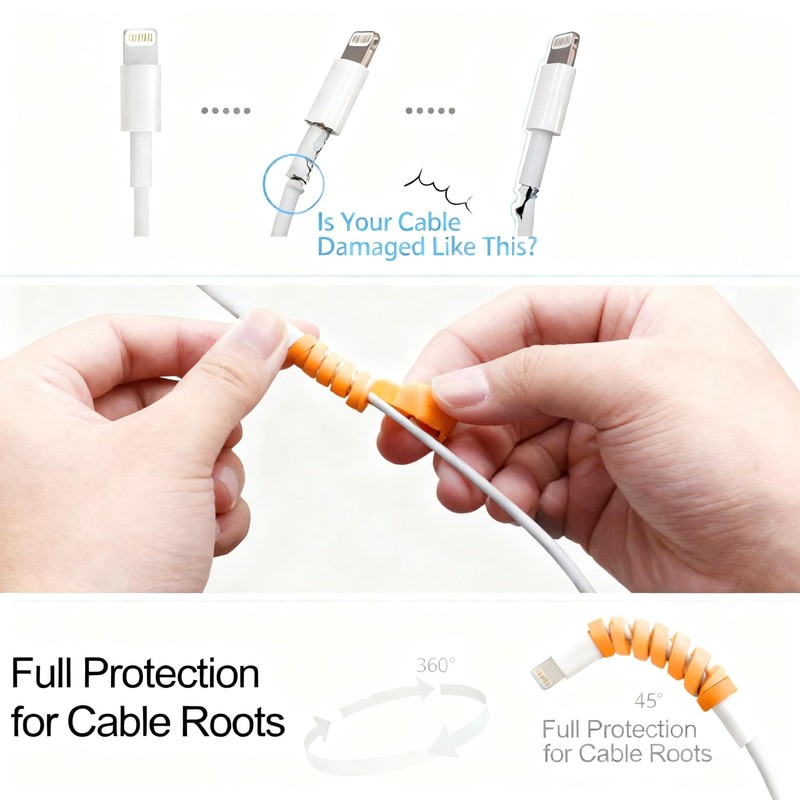 18 Pcs Multi Color Cable Protectors for iPhone iPad Charger Cord Savers gallery