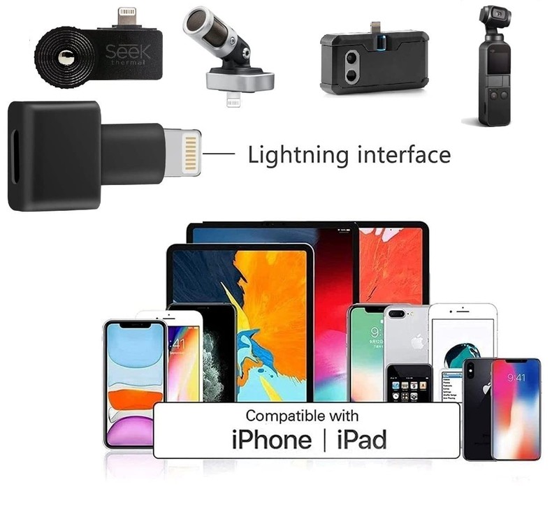 2Pack Apple Mfi Certified Lightning Extender Adapter, Male to Female, 8-Pin gallery