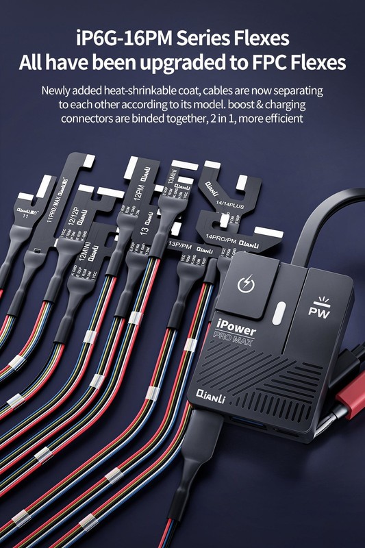 QianLi iPower Pro Max 8th Gen Power Cable Boots For iPhone 6-16 Pro Max gallery