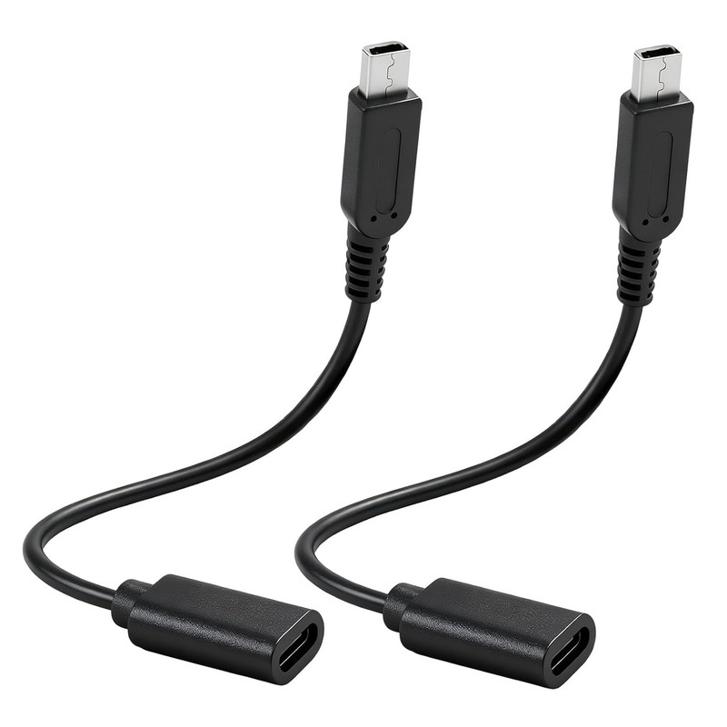 2Pcs USB Type-C to 3DS Charging Cable Adapter, Type C Charger Cord Compatible wi