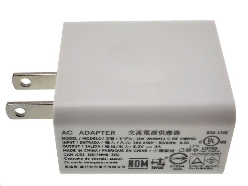 OEM Motorola AC ADAPTER C-P35 (5.2V 2.0A)+2 USB Cables (Type C & Micro B) gallery