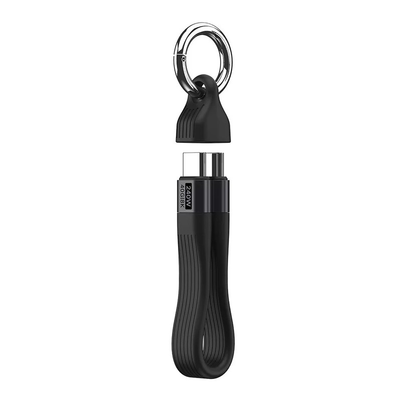 Short USB C Cable PD 240W USB 4.0 Keychain Cord 40Gbps Data Transfer 8K 60Hz