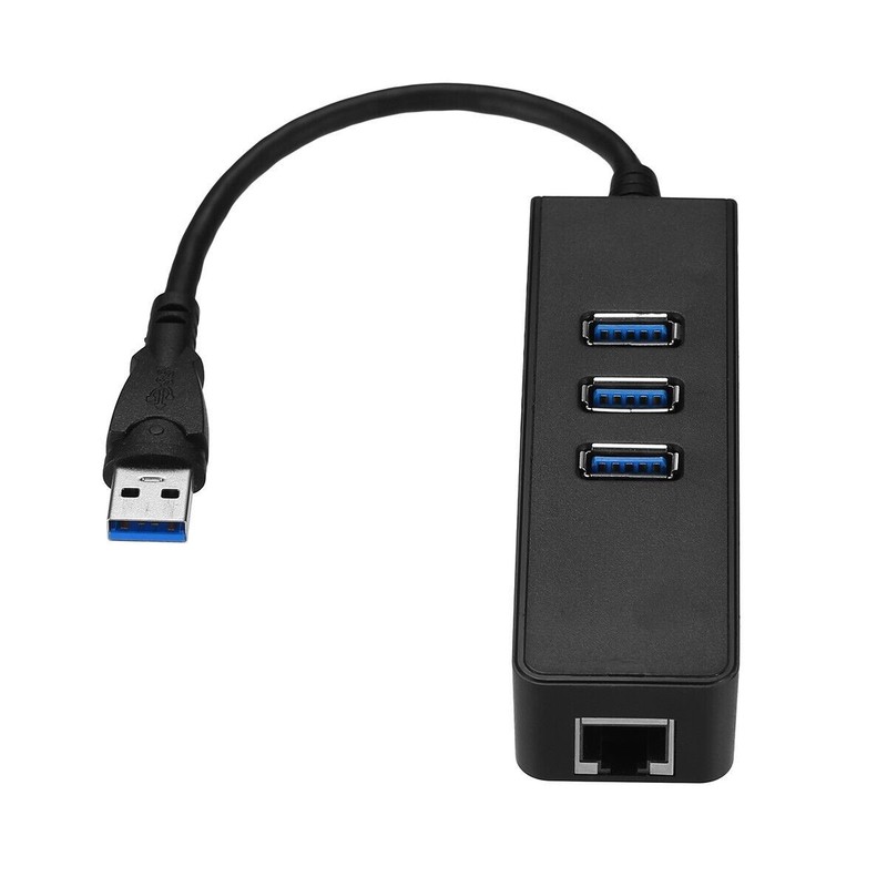 3 Port USB 3.0 Hub Gigabit to Ethernet Adapter Lan RJ45 Network to 1000Mbps gallery