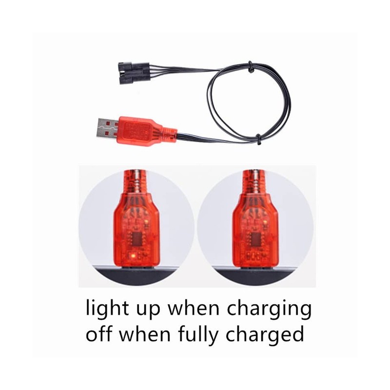 7.4V 600mAh 1450cell Li-ion Battery with SM-4P Plug and USB Cha... USA FAST SHIP gallery
