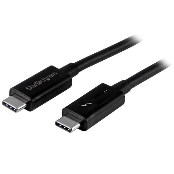 StarTech Thunderbolt 3 Cable 0.5 m (1.6 ft) Male/Male TBLT34MM50CM - Black