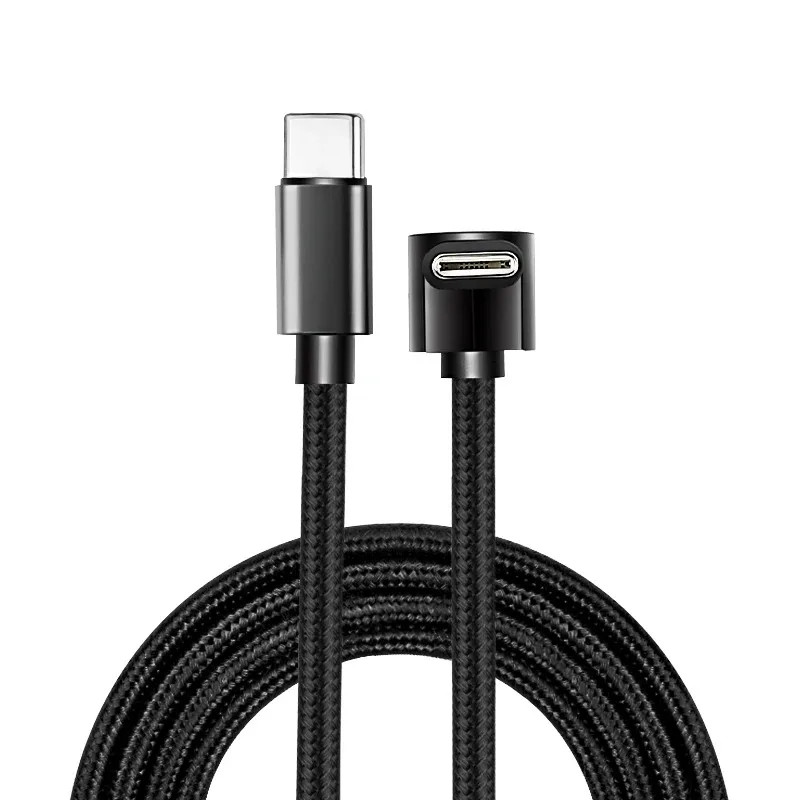 60W Fast Charging Type C Cable 90 Degree Dual Elbow USBC to Type-C Data Cable Fo gallery