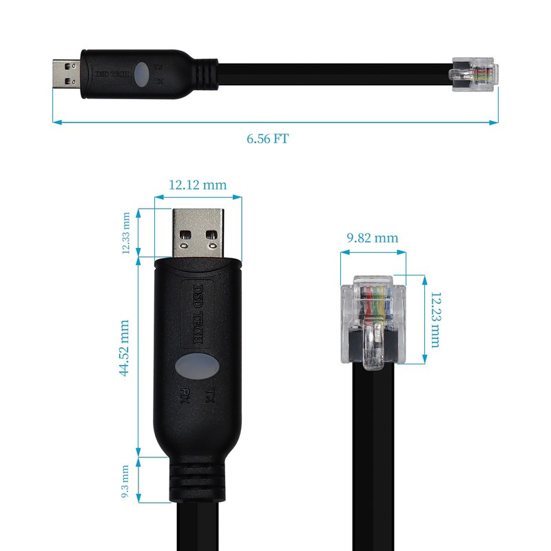 SHRJ12S USB To RJ12 RS485 6P6C Serial Converter Cable FTDI FT232RNL Chip gallery