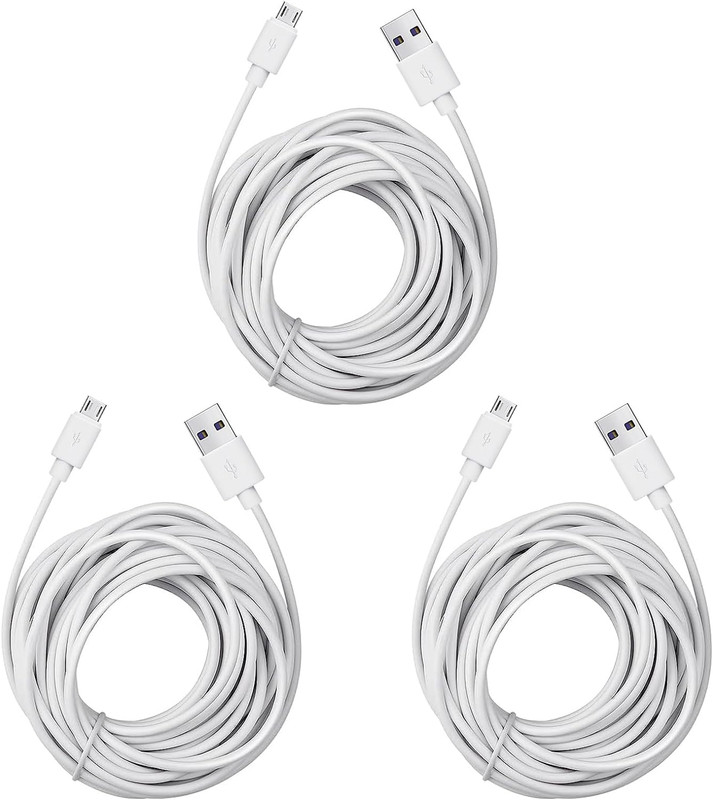 Micro USB Extension Cable Replacement for Wyze Cam V3 or Pan V2, Yi Outdoor Came gallery