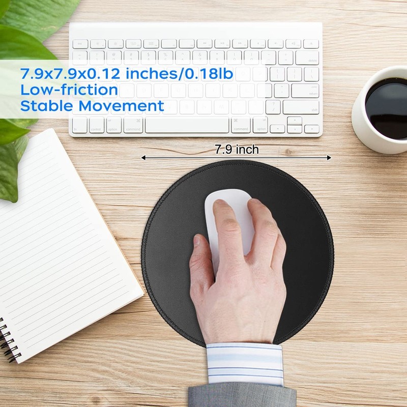 JIKIOU 4 Pack Computer Mouse Pad with Non-Slip Rubber Base, Premium-Textured ... gallery