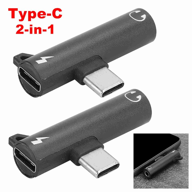 2Pcs 2 In 1 TypeC To 3.5mm Assist Audio Cable Charger Headset Distributor gallery