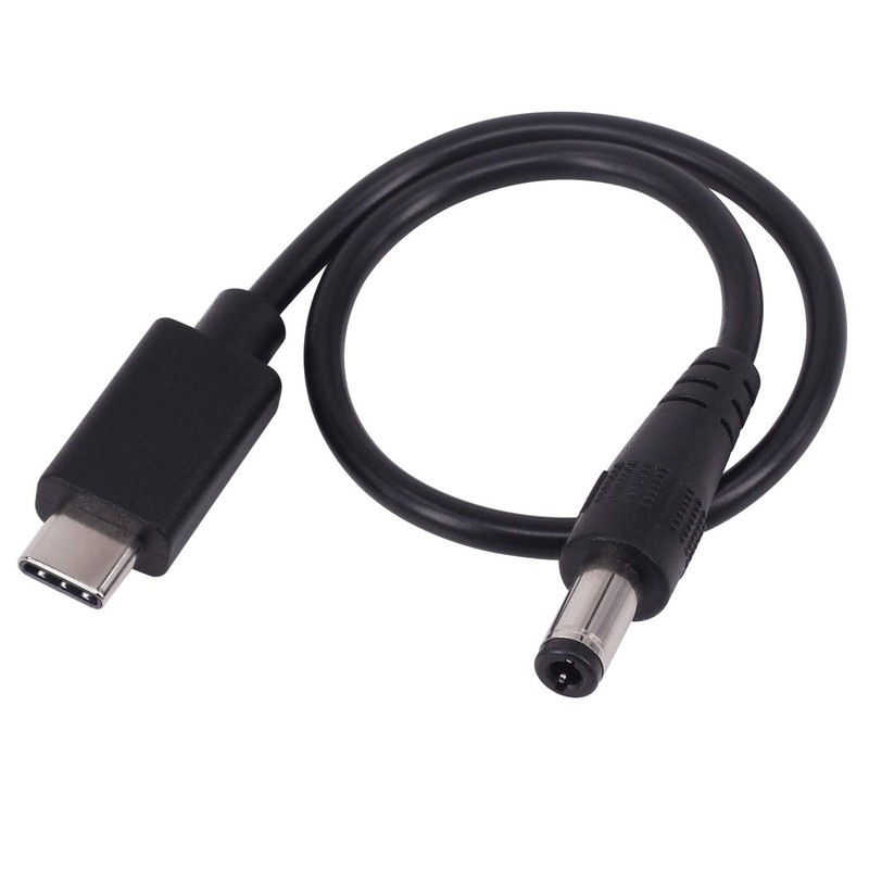 2 Pack USB-C to DC 5.5x2.5mm Male Power Charging Cable 0.25m Fast Charge gallery