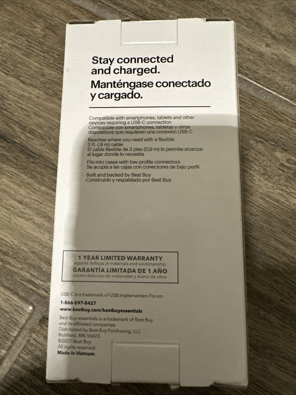 BEST BUY ESSENTIALS BE-MCA322K 3' USB-A TO USB-C CHARGE-AND-SYNC CABLE gallery