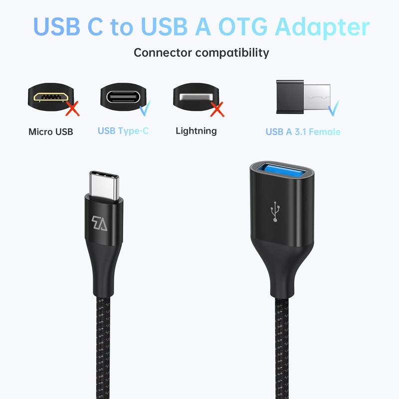 USB C to USB Adapter 3.1, OTG Adapter, 10Gbps USB Type C to USB Adapter, USB-... gallery