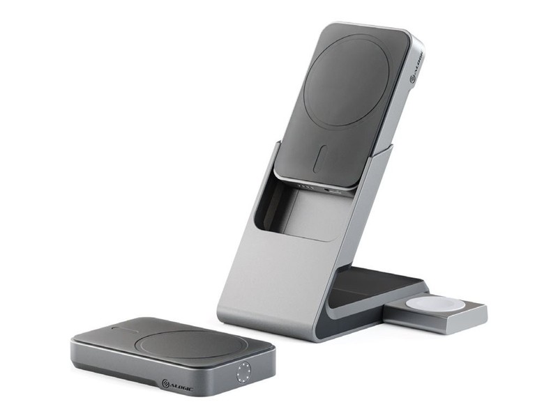 Alogic Matrix+ Wireless 3-in-1 Charging St.MagSafe + Vent MM31CPBCBK-G gallery