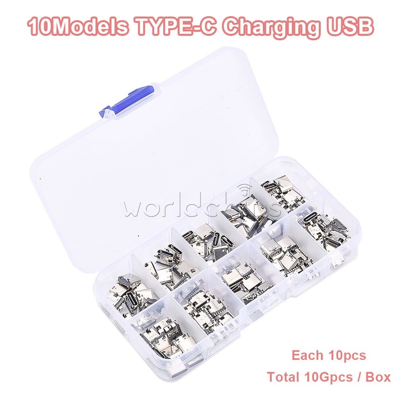 100PCS 10 Specifications TYPE-C Female Socket In-line Patch Socket USB-3.1 New gallery