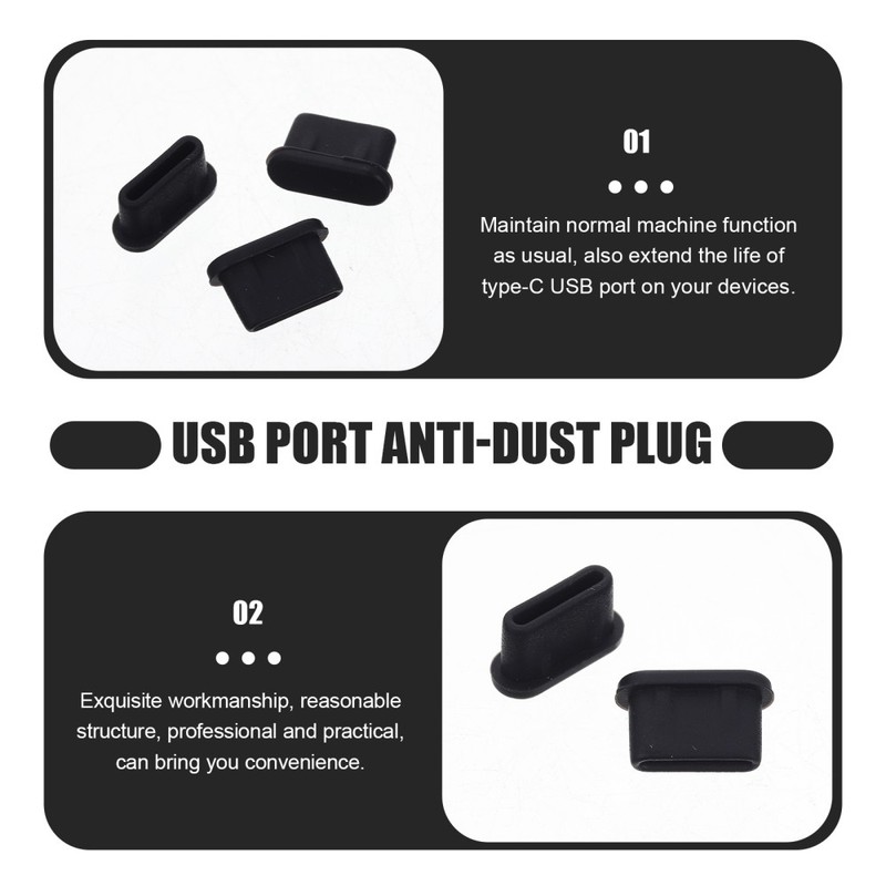 30 Pcs USB Write Blocker Type-C Dust Plug Outlet Charging Port Protector gallery