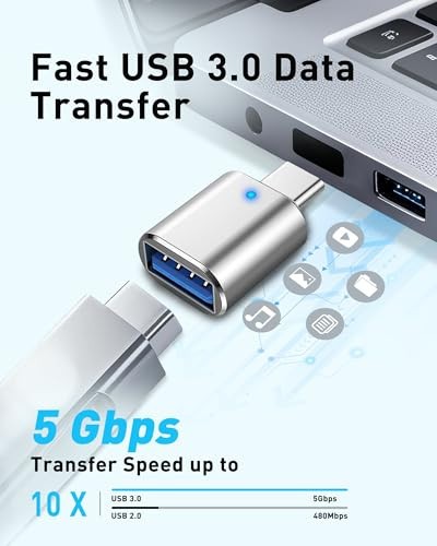 Adaptador USB C a USB [paquete de 4], adaptador USB C a A | Tipo C a USB gallery