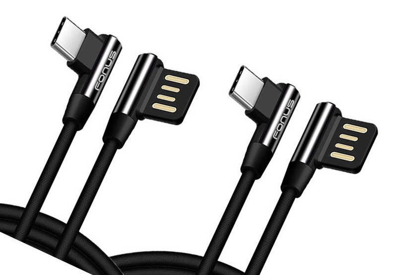 6ft and 10ft Long USB-C Cable Angle Cord for Gaming Fast Charge for Cell Phones