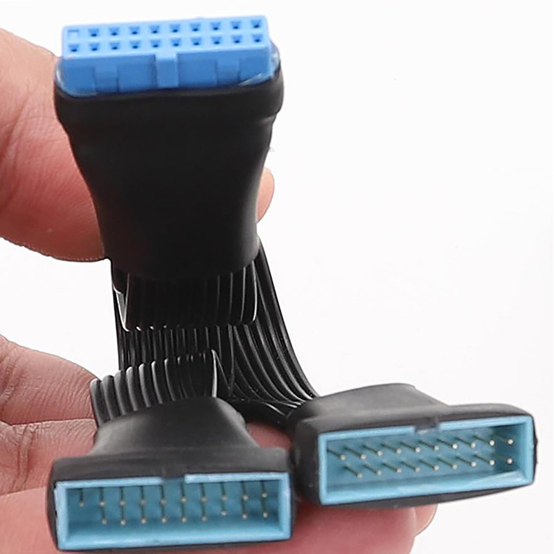 1 Pcs USB 3.0 Header Extension Cable 19 to 20 Pin 1 to 2 Y Splitter for Mothe... gallery