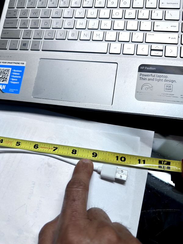 10" Round Short Micro USB Data Cable -white, for phones, cameras,gps,go-pro, etc gallery