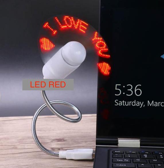 LED LIGHT USB POWER COOLING Mini FAN Travel Laptop Computer PC Desk (I LOVE YOU) gallery