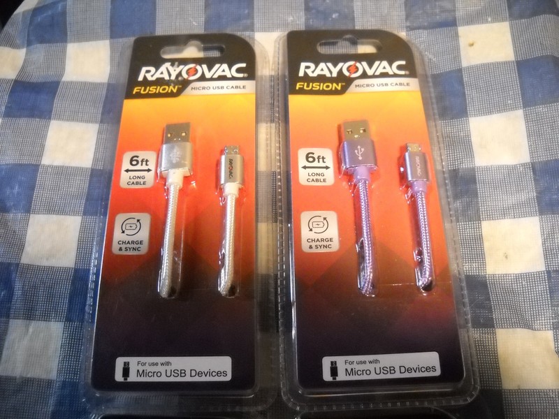 1-Rayovac Fusion Micro USB Charging Cables - 6ft Lavender (choose color) gallery