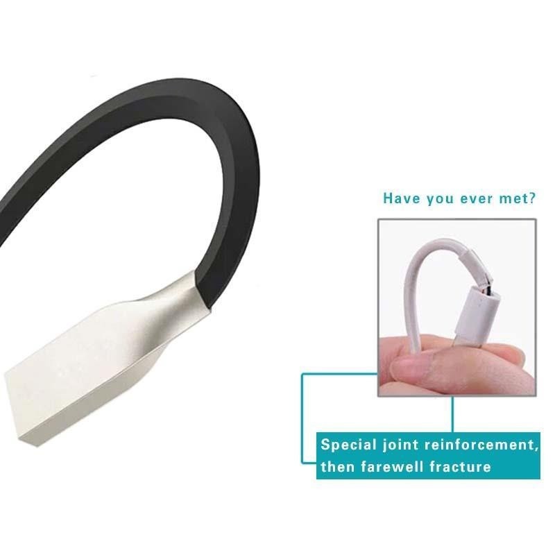 Flat Noodle 3D Zinc Alloy Fast charging Type C Cable for Samsung Google Pixel 1M gallery