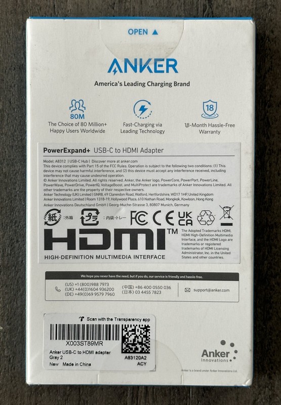 Anker USB C to HDMI Adapter Aluminum Portable USB C Adapter Supports 4K 60Hz gallery
