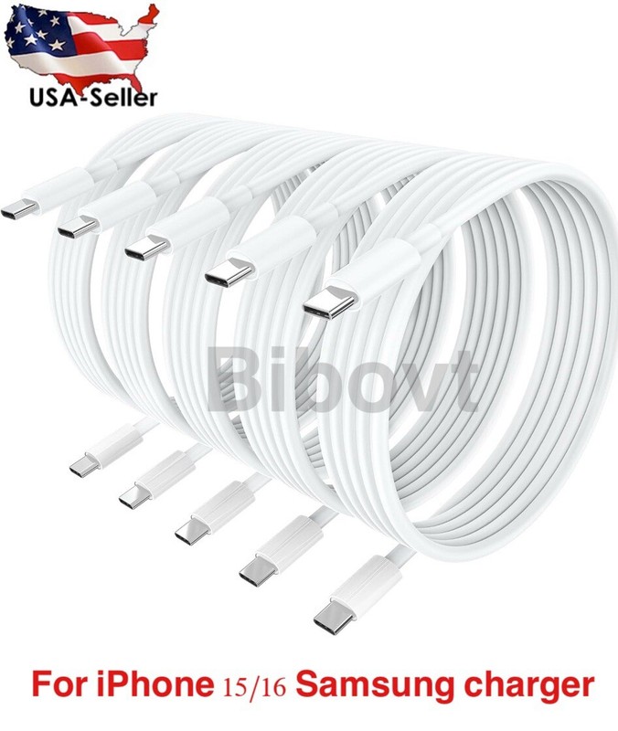 Lot 10/200 pack For iPhone 15 16 Pro USB-C to USB-C Cable Type C Charging Cord gallery