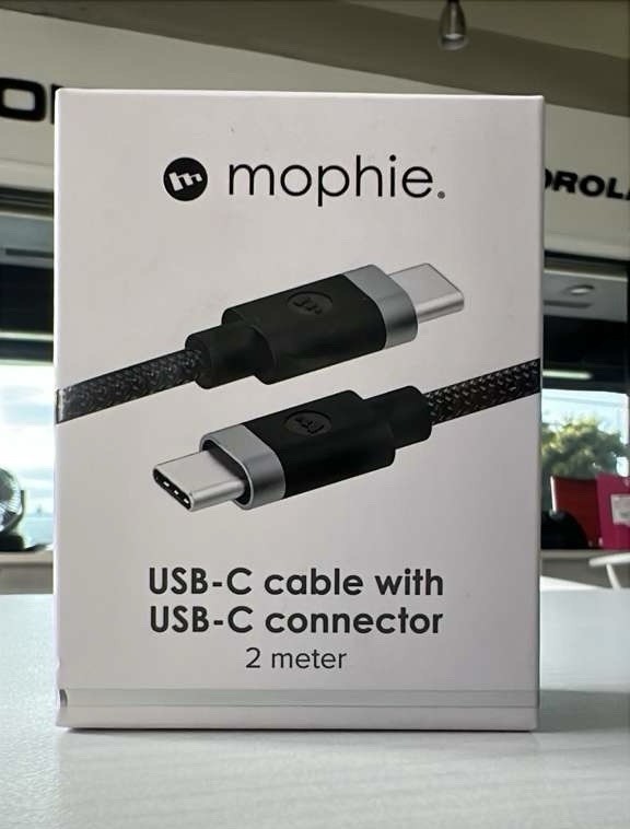 Mophie USB-C Cable To USB-C Connector 2 Meter 118 “ Color Black