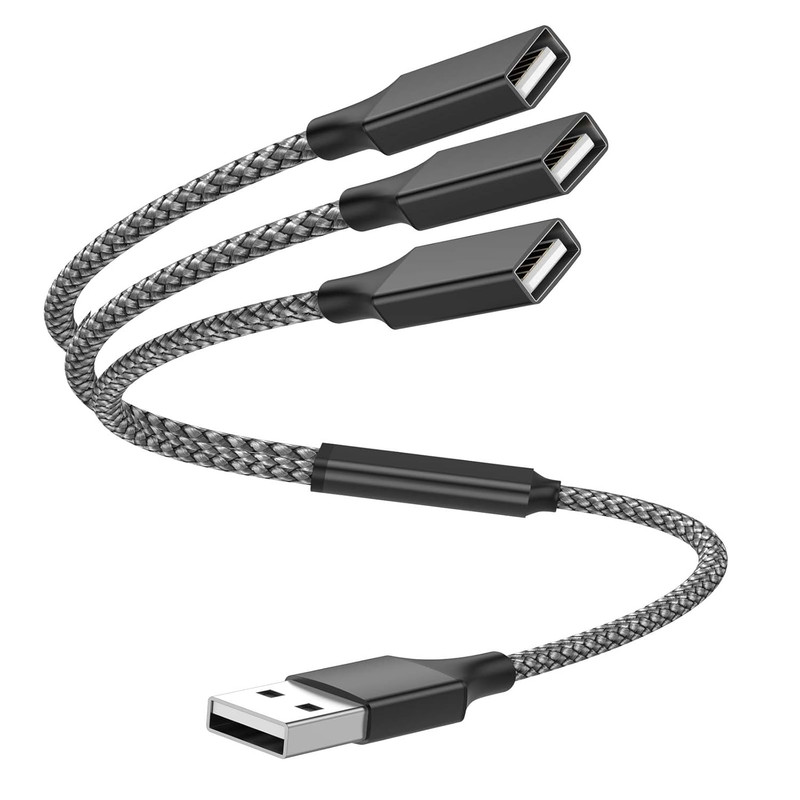 USB Y Splitter 1 in 3 Out , USB Male to 3 Female Cable gallery